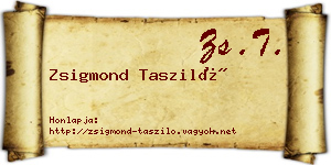Zsigmond Tasziló névjegykártya